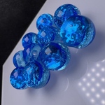 ミヤコマリン 青芯 12mm 10個 蓄光 ホタルガラス 沖縄 とんぼガラス  沖縄 宮古島