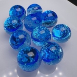 蓄光 ホタルガラス 青芯 8mm 10個  沖縄 とんぼガラス  夜光タイプ  ミヤコマリン
