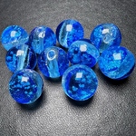 ミヤコマリン 青芯 10mm 10個 蓄光 ホタルガラス 沖縄 とんぼガラス  夜光タイプ 蓄光