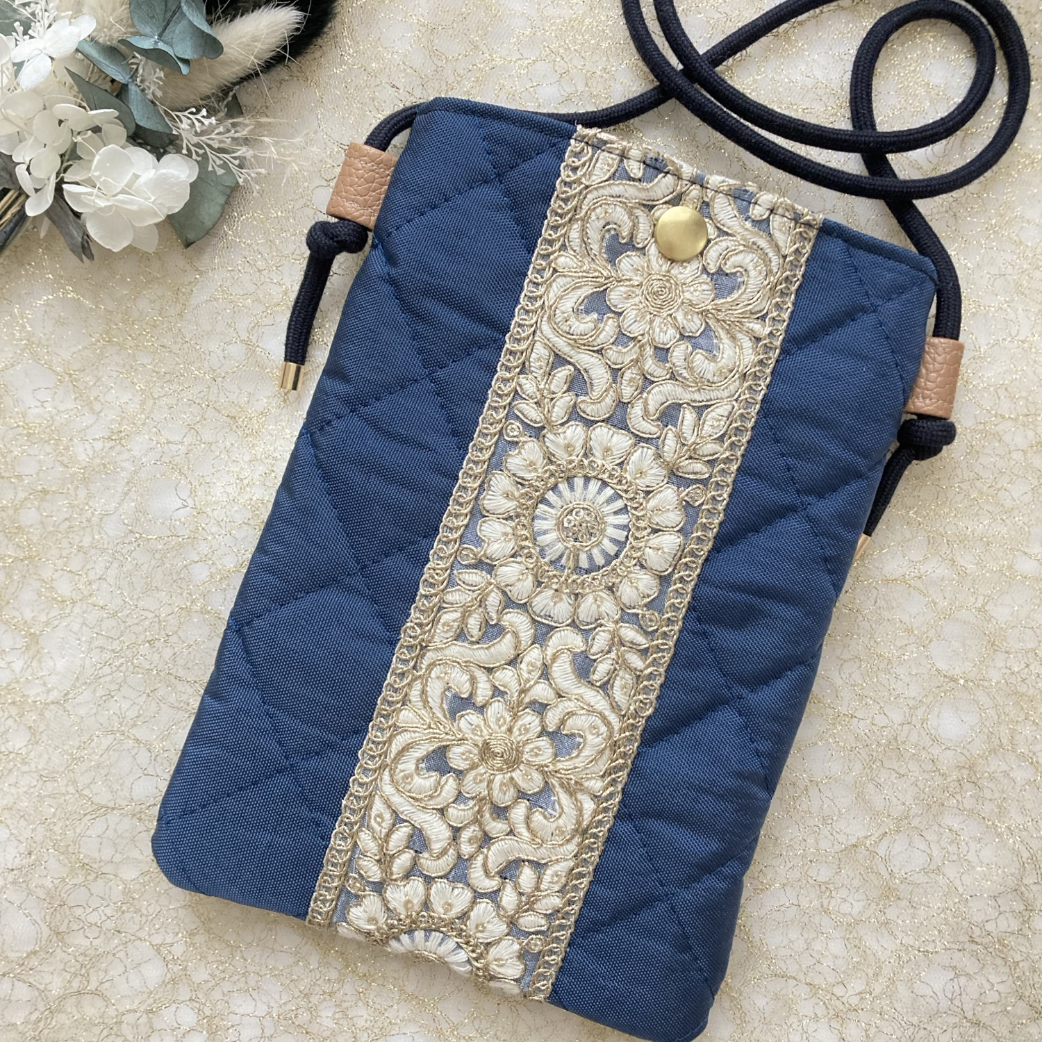 ＊daisy＊　インド刺繍ポシェット　2点　ハンドメイド id_bag_792bb.jpg