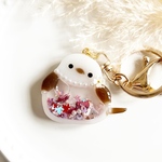 ✿︎ シマエナガちゃんお花ネックレスキーホルダー ✿︎ 雪の妖精 ✿︎ シマエナガシャカシャカキーホルダー ✿︎ シェイカーキーホルダー ✿︎ 送料無料 & プレゼント梱包無料 ✿︎ 
