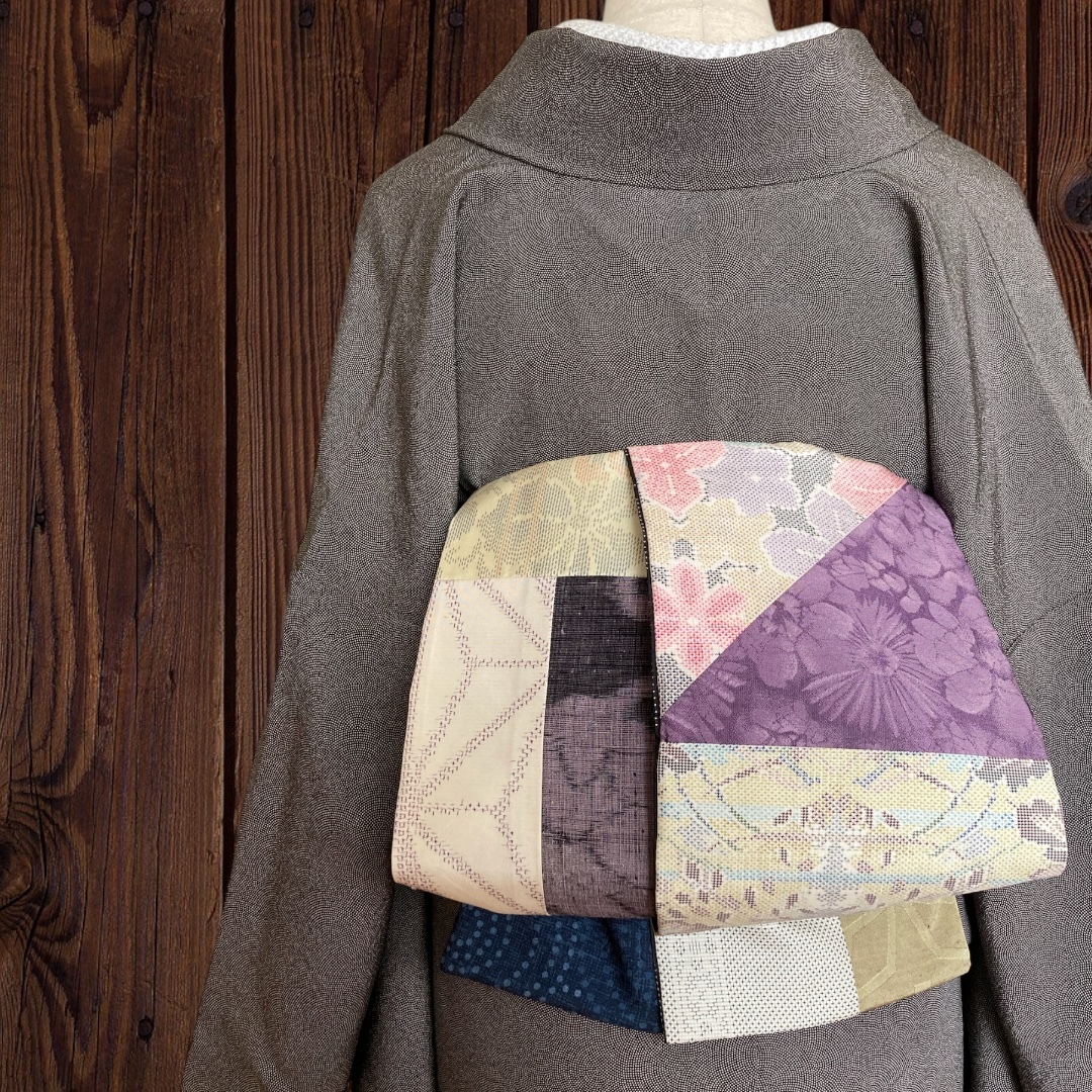 ハンドメイド パッチワーク半幅帯 W | Kohaku kimono