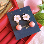 🌸桜🌸春🍃大人可愛い 揺れる ハンドメイド ピアス イヤリング レディース アクセサリー 卒業式🎓 入学式🌸 