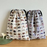 コップ袋 (巾着) ☆ かわいい猫図鑑