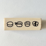 ミニ寿司4(フォー)お寿司のイラストはんこ
