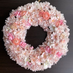 大人気／ひな祭りにも♪【春リース】お花たっぷり満開桜のスプリングリース　３２cm／受注制作