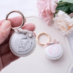 【モノクロ】　シンプル　マタニティーキーホルダー　マタニティ　マタニティマーク　マタニティロゼット　妊婦祝い　妊娠　妊婦　母子手帳　マタママ　妊婦キーホルダー　妊婦マーク　妊娠報告