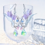 チューリップ　ピアス　イヤリング　ちゅーりっぷ　ディップアート　レジン　サージカルステンレス　桜