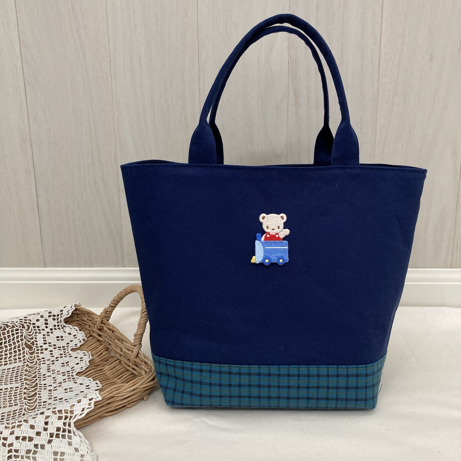 バッグの人気通販 ファッション familiar ファミリア 青 チェック