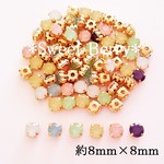 ８ｍｍ【クリアミルキーカラー】　ビジュー用　２０個