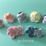 パイルゴムのヘアアクセ〜コットンマーブル〜