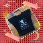 ねんどろいどどーる　服　少しだけ丈の長い　プリントTシャツ　（スカル別柄）　no.18