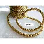 リボン8mm◆ロイヤルコード　ゴールド　2M売〔55〕