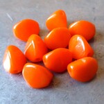 種　オレンジ　チェコビーズ１０個