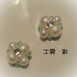 カラフルパールのコンポジションピアス・イヤリング