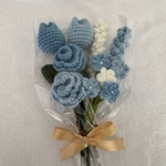 毛糸の花束　青　水色②