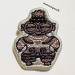 新・土偶刺繍ブローチ（土）