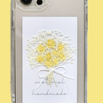 【全機種対応】スマートフォンインナーシート スマホケースiPhoneケース カバー 花 花束 ドライフラワー 挟む クリア