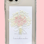【再販×4】【全機種対応】スマートフォンインナーシート iPhoneケース カバー 花 花束 ブーケ　クリア