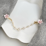 桜とクリスタルパールのシンプルストールクリップ　ストール留め