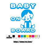 全10色 BABY ON BOARD BOY ステッカー 