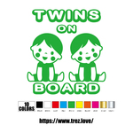 全10色 TWINS ON BOARD BOY＆BOY ステッカー 