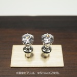 深いキラメキCZピアス　サージカルステンレス316製　Made in France製CZ　DALLOZ社製CZ　ペアで0.2ct～1.5ct相当