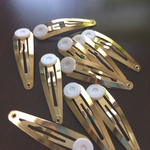 台座付パッチンピン10本セットゴールドカラー