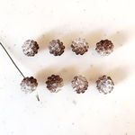 Clear Brown 10mm Berry Beads