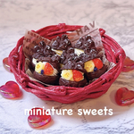 🫐🍌新作🍓チョコバナナ🍌シュークリームセット　ミニチュアスイーツ　フェイクフード