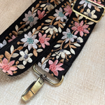 最長151センチ。インド刺繍調整可能携帯ショルダーストラップ