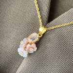 【20%off】モルガナイトの桜ネックレス(18KGP)