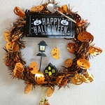 キラキラかぼちゃのハロウィンリース