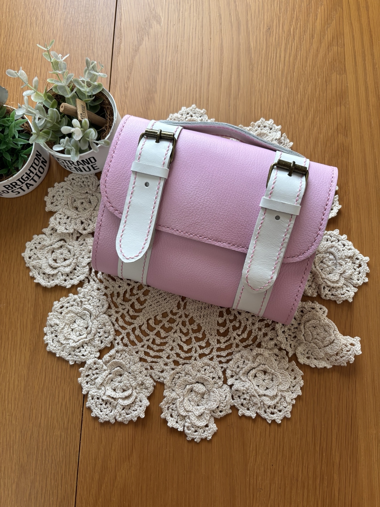 ◇受注生産◇ 各サイズ対応可☆ 牛革 トランク型 システム手帳 ミニ6
