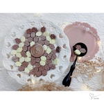 【2/7販売】【手作りシーリングワックス】バレンタインチョコ/チョコレート/ホワイトチョコ/ミルクチョコ/チューリップ/自作ワックス/シーリングスタンプ