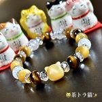 😸茶トラ💛招き猫シリーズ⭐️Jewelry天然石ブレスレット💫