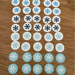 雪の結晶　画用紙　クラフトパンチ　40個セット　保育士　幼稚園　製作　冬