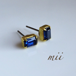 vintage swarovski モンタナ オクタゴン スタッドピアス