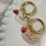 クマ　キーホルダー　キーチャーム　レジン　お名前　イニシャル