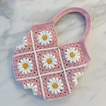 お花モチーフ グラニースクエアバッグ
