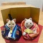 小さなシルバニア赤ちゃんの豪華金蘭生地の雛人形　　衣装