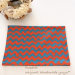 \サイズが選べる/　ランチマット【北欧なみなみ・rennga×turquoise】25×35　40×45　40×60