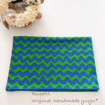 \サイズが選べる/　ランチマット【北欧なみなみ・blue×green】25×35　40×45　40×60