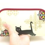 ラクチン♪長財布「オリエンタルな黒猫さん」