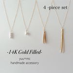 【14kgf】4piece set*ロングネックレス