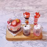 ✨限定価格🕊️✨イチゴスイーツセット🤍ミニチュアスイーツ　ミニチュアフード　フェイクフード