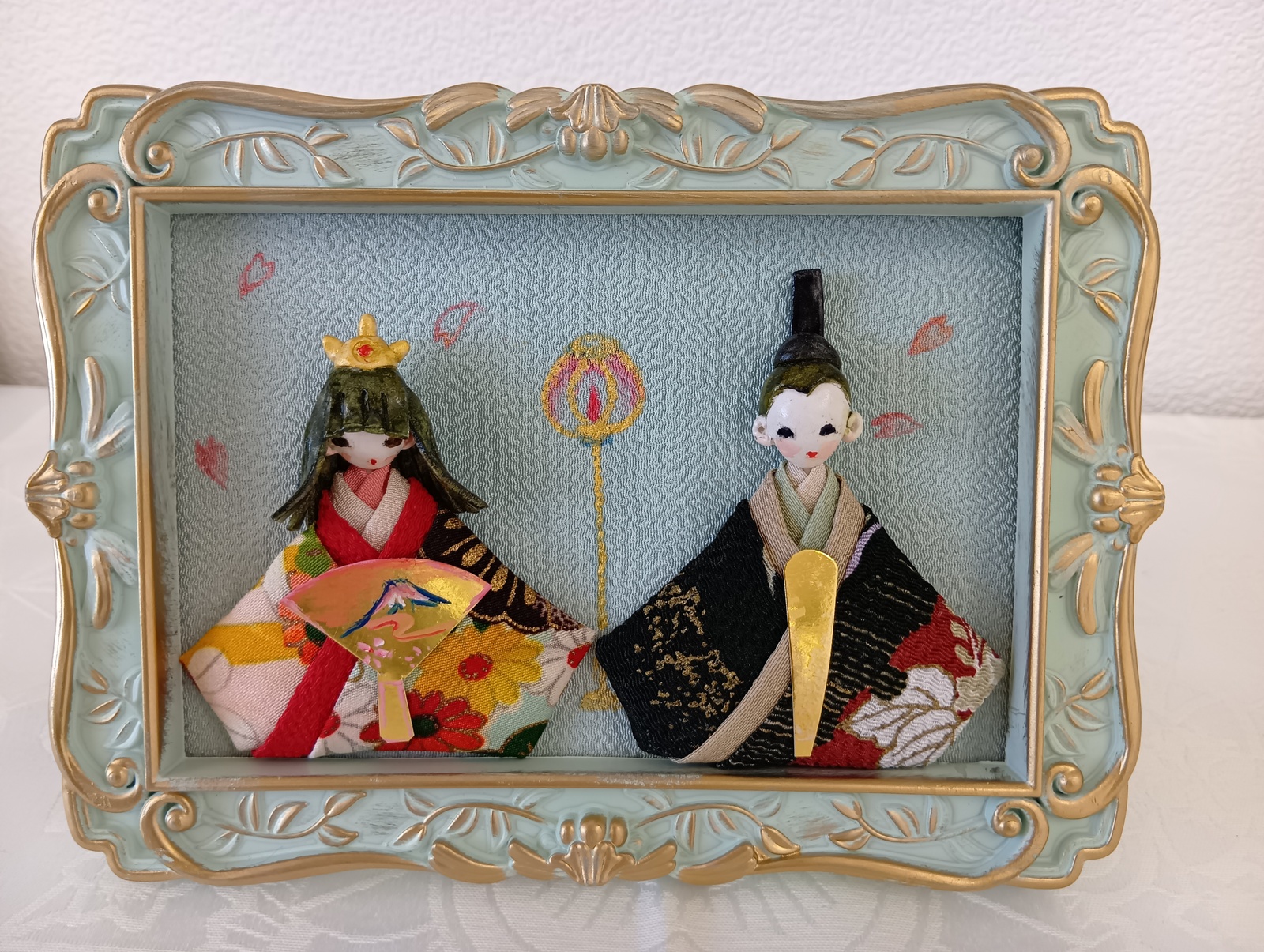 創作人形 「春風」布貼り ハンドメイド カントリー手作り風布製人形セット （ハンドメイド お人形