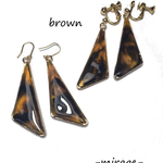 べっ甲トライアングルピアス&イヤリング