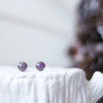 ᴺᴱᵂ𖤐小さなひとつぶ天然石―ルビー･サファイアインカイヤナイト― ピアス イヤリング 金属アレルギー対応 サージカルステンレス