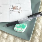 消しゴムはんこ　飲んだくれメンダコ